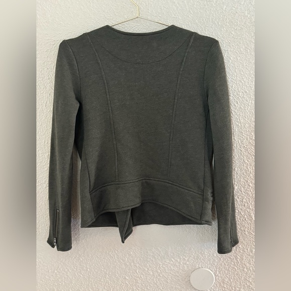 Athleta Belvedere Moto Jacket In Olive Green Size Medium - Picture 3 of 6